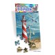 Royce 60pc Mini Puzzle - Lighthouse (4 Pack)