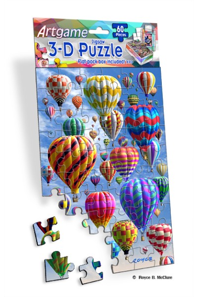 Royce 60pc Mini Puzzle - Balloons (4 Pack)