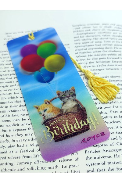 Gift Bookmarks - Kitty Up - Happy Birthday (6 Pack)