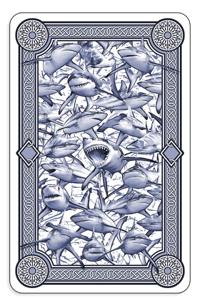 PLAYING CARDS -24 Deck Shark Card Display - FILLED