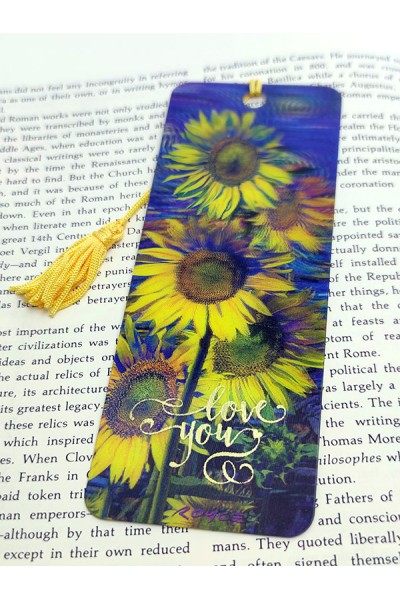 Gift Bookmarks - Sunflowers - Love You (6 Pack)